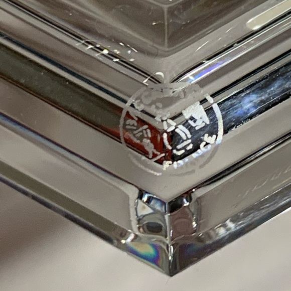 BACCARAT lead crystal 6 point WINE BOTTLE COASTER - Picture 3 of 12